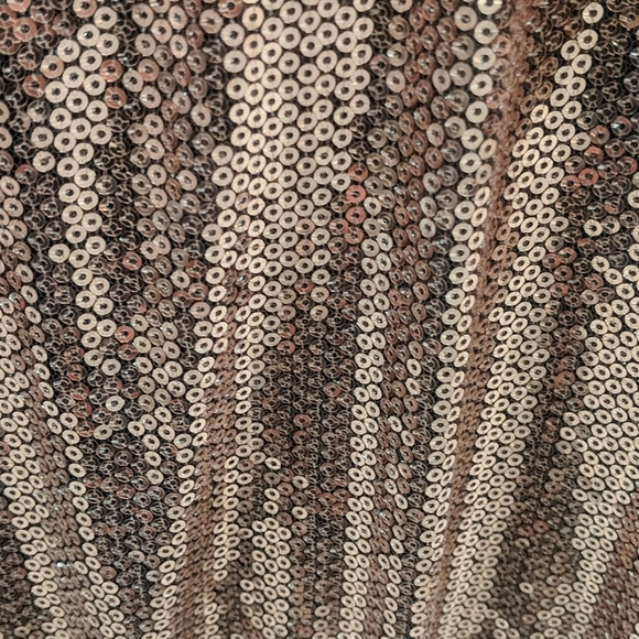 Rose Gold Sequin Mini Dress - Picture 2 of 5